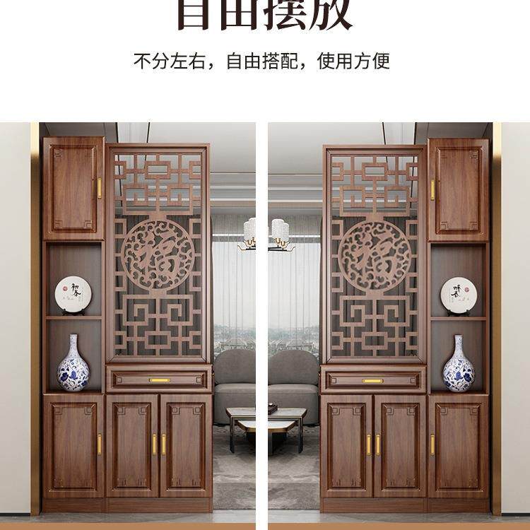 屏风隔断客厅DYL2对奢05新款玄关柜入户正门新中式轻2沙发侧边屏