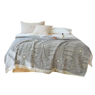 纯棉棉四层流苏边纱956323毛巾被可做沙发布巾纯单人双午休毯可以