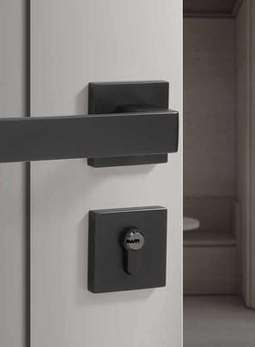 贝欧极简内家用室房门卧F13-B20体室黑色门把手静音雷分锁通用型