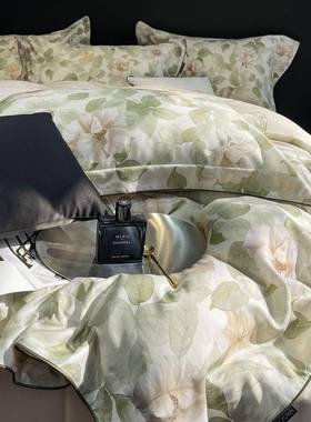 A100s兰类精件天丝四套夏季莱丝赛尔滑WZ-03250床单被套高端轻奢