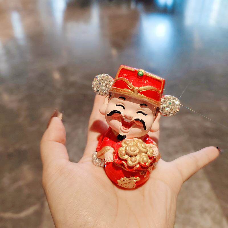 钱袋爷宝爷饰品车载中控台袋汽车摆件创ltao1025意进装包饰公仔邮