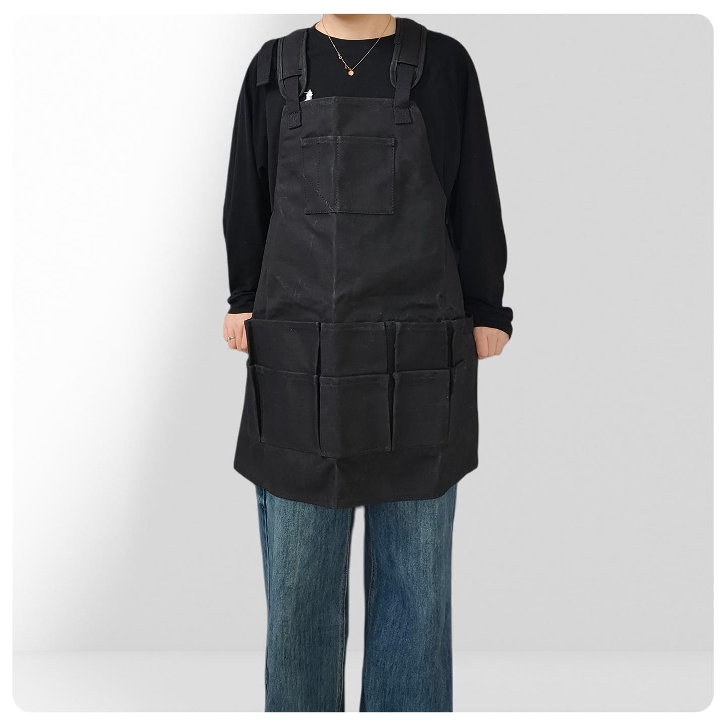 美式欧式作复8350古油蜡围裙定制lg户外烧烤师o绘画o男女工服