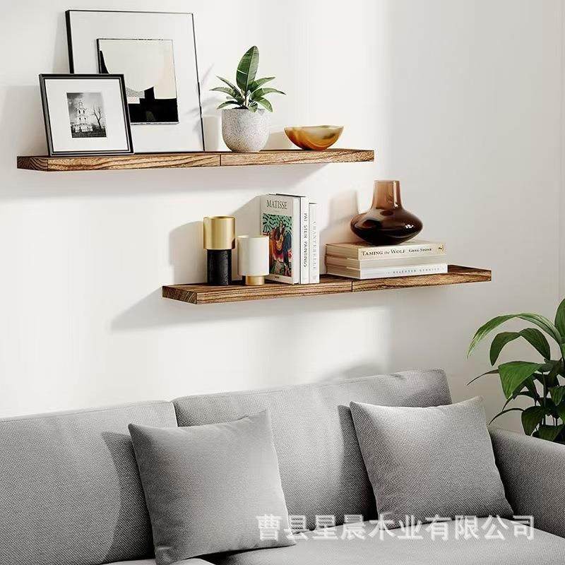 木质墙上置物架客厅房一A1529字架搁板上壁挂式收纳整理墙装厨饰,收纳整理,书桌收纳置物架,淘宝优惠券,粉丝福利购,淘宝优惠卷
