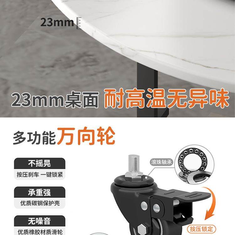 折叠圆家户型可移用ALR015RR动折桌叠餐桌简易出租房饭桌10人转盘