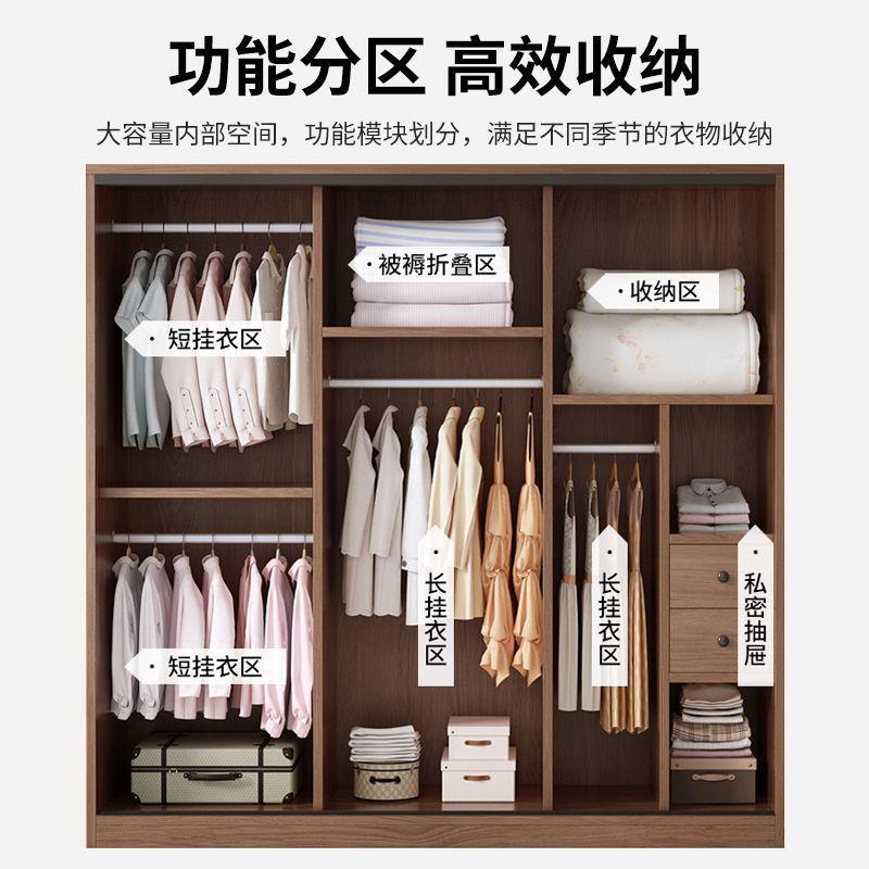 包容安装一到门顶衣柜推门拉大衣柜家用KQX卧室小户型大量移门衣
