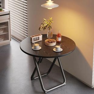 摊可折叠桌子餐桌用小户ZNM吃饭型桌出租房简易圆桌家摆地摊折叠