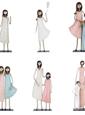 TOOARTS创意亲情家庭人物家居装饰工艺品办公室摆件