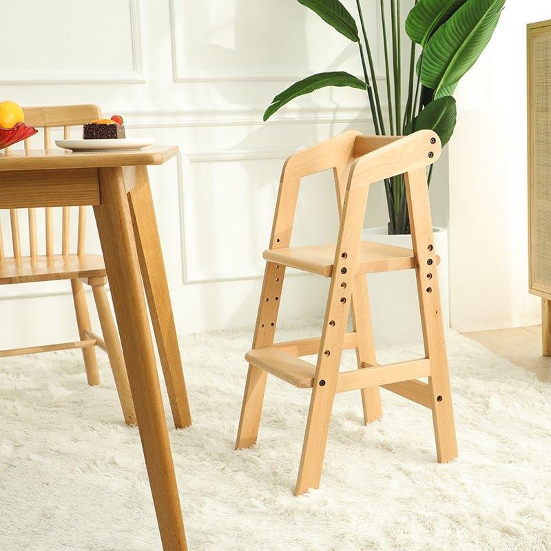 GEN儿童餐椅宝宝吃饭座椅家用实木婴儿椅餐桌椅可升降成长椅椅子