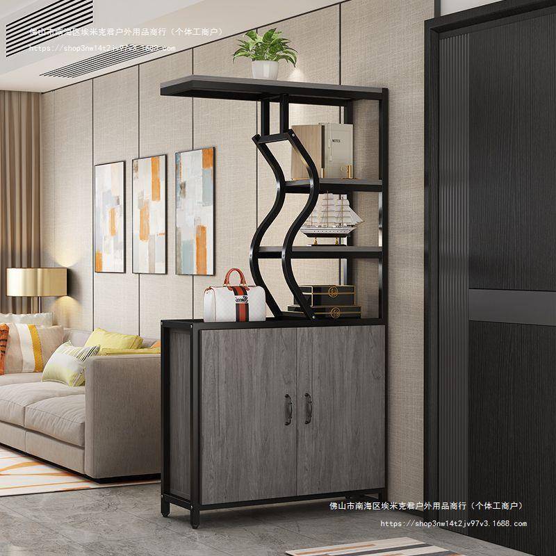简约落地置物柜过道储物柜客厅屏风隔断柜门厅玄关柜收纳架整理柜