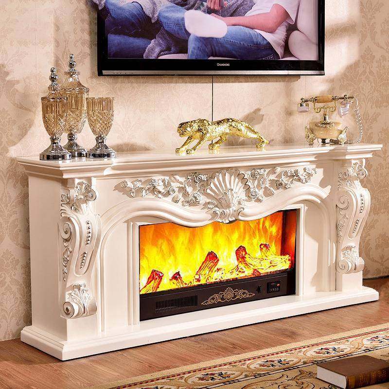 欧式壁炉1.3米1.6米电视柜装饰柜电壁炉芯实木美式取暖炉芯