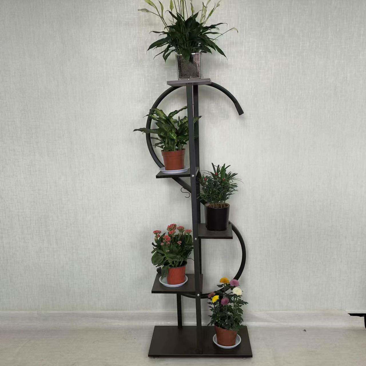创意大S型花架家用铁艺多层个性花架吊篮绿萝盆栽收纳架子