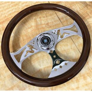 汽车改装桃木方向盘实木复古赛车捷达普桑桑旅桑塔纳14寸15方向盘