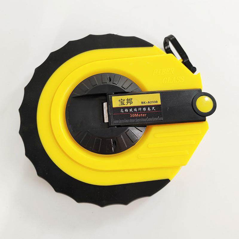 高档玻璃纤维皮卷尺超韧性防水20米30米50M长盒尺圆盘尺