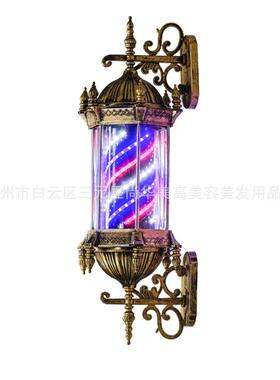 美发转灯理发店发廊用欧式复古塑料挂墙式户外 多彩高亮LED灯箱厂