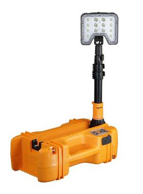 应急救灾防汛抗洪物资应急照明工作LED便携式升降移动红黄警示灯F