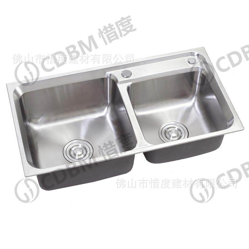 直销304不锈钢水槽一体成型小R角斜边双槽拉丝银79*43可混批,纺织面料/辅料/配套,纺织机械配件,淘宝优惠券,粉丝福利购,淘宝优惠卷