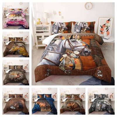 胖被芯动物骏马夏被数码印花套件外贸羽丝棉被子