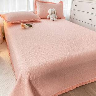 夏季冰丝床盖单件炕盖榻榻米夹棉缝衍床单人三件套床铺盖四季通用