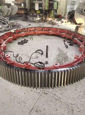 铸钢φ2.4X40米回转窑大齿圈快速交货φ2.4回转窑大齿轮