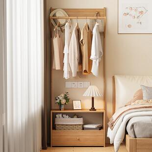 衣帽架卧室衣服架玄关入户门挂衣架出租屋晾衣架简约床头柜床边柜