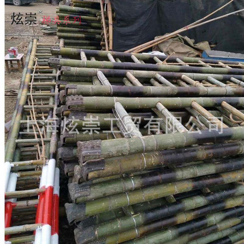 炫崇梯子6米7米8米毛竹直梯升降梯阁楼梯工程安全施工绝缘电工梯
