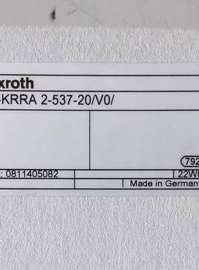 0811405082VT-KRRA2-537-20/V0/#Rexroth//力士乐