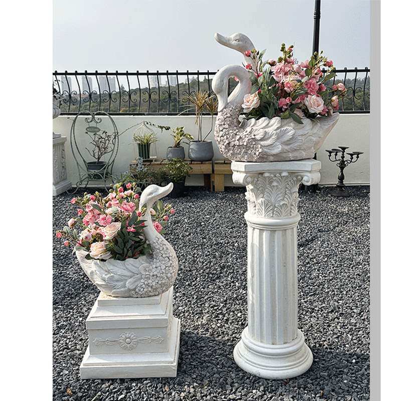 欧式帝罗马柱子花盆底座园庭院别墅阳台装饰婚礼庆布置圆落地摆件