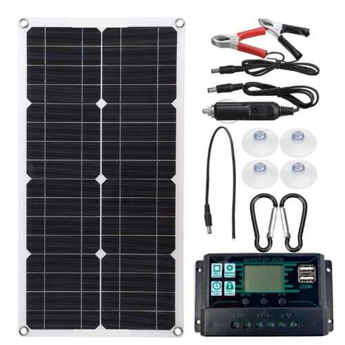 太阳能板灯ID100W控制器25W户外汽车打火充电瓶12V-24V控制器
