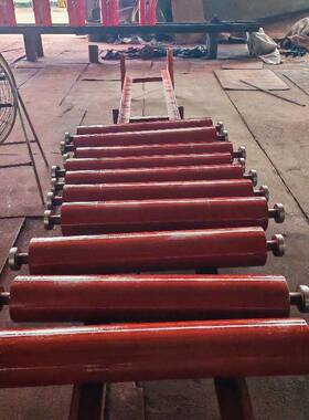 GLD800/5.5s甲带给煤机配件整体通轴不易断159*900重型缓冲托辊