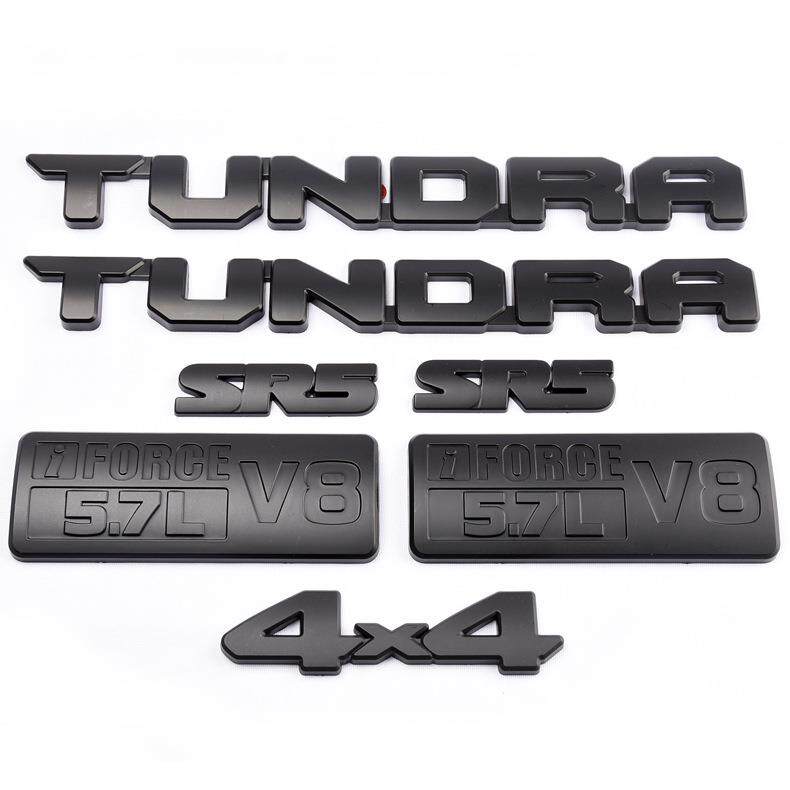 适用于丰田坦途车贴TUNDRA车标SR5尾标V81794车门侧标改装字标黑