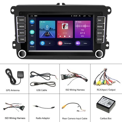 适用大众7寸安卓车载导航汽车中控大屏内置无线carplay车机导航仪