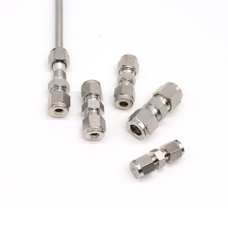 316不锈钢卡套接头 直通终端精密不锈钢钢管卡套管接头 直通接头