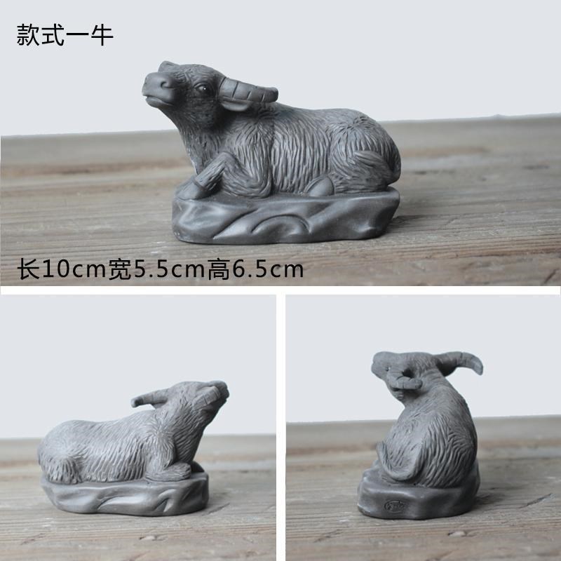 茶宠摆件精品可养十二生肖鼠牛虎兔龙蛇马羊猴鸡狗猪紫砂哥窑茶玩