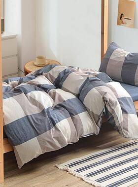 学生宿舍三件套床上六件套床垫被褥学校床上用品全棉纯棉三件套