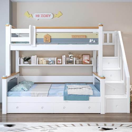 上下床双层床家用儿童床上下铺木床两层实木小户型组合高低子母床