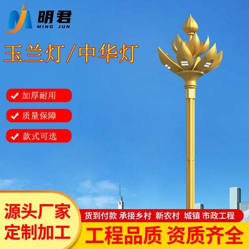 中华灯8米10米12米玉兰灯市政道路照明景观灯户外LED广场高杆灯批