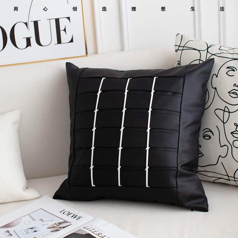 现代轻奢样板房沙发客厅黑白款抱枕拼接金属装饰床头抱枕腰枕靠垫,玩具/童车/益智/积木/模型,毛绒/玩偶/公仔/布艺类玩具,淘宝优惠券,粉丝福利购,淘宝优惠卷