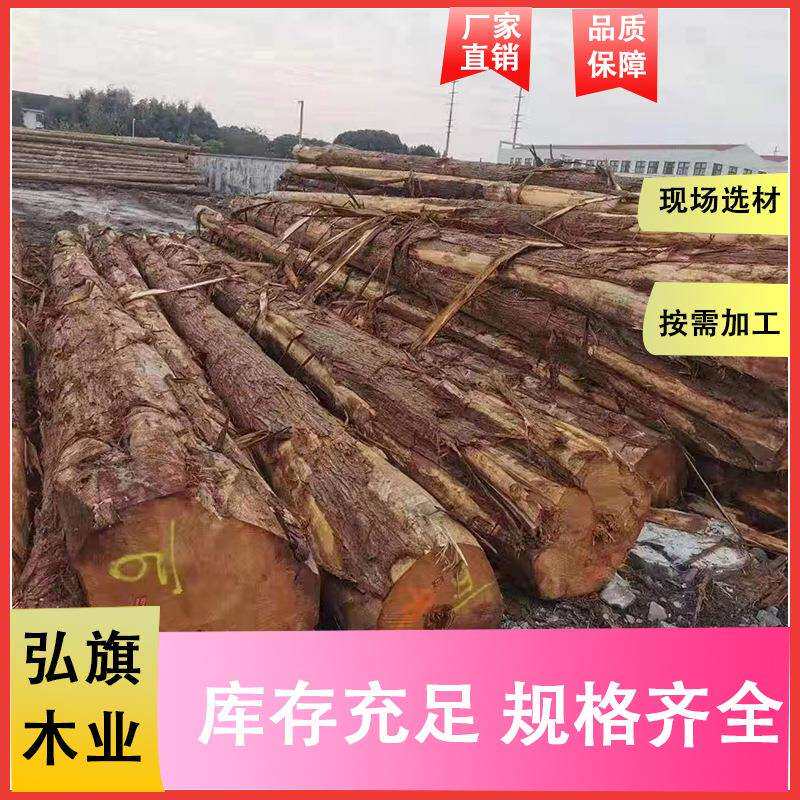 厂家供应古建工程木方 花旗松古建圆柱 铁杉樟子松防腐木 圆木梁