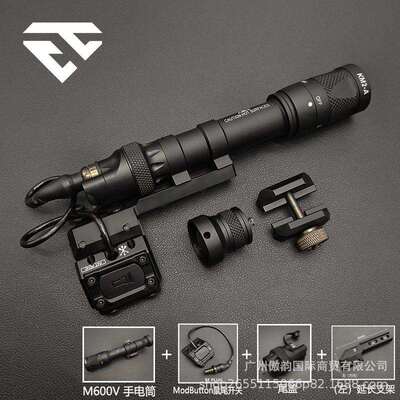M300V/LED强光SF频闪爆闪 M600V手电筒底座SF长亮尾点亮盖鼠开关