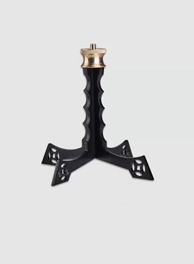 户外露营灯座铁艺四脚复古桌面1/4通用接口 迷你gz灯小灯架支架