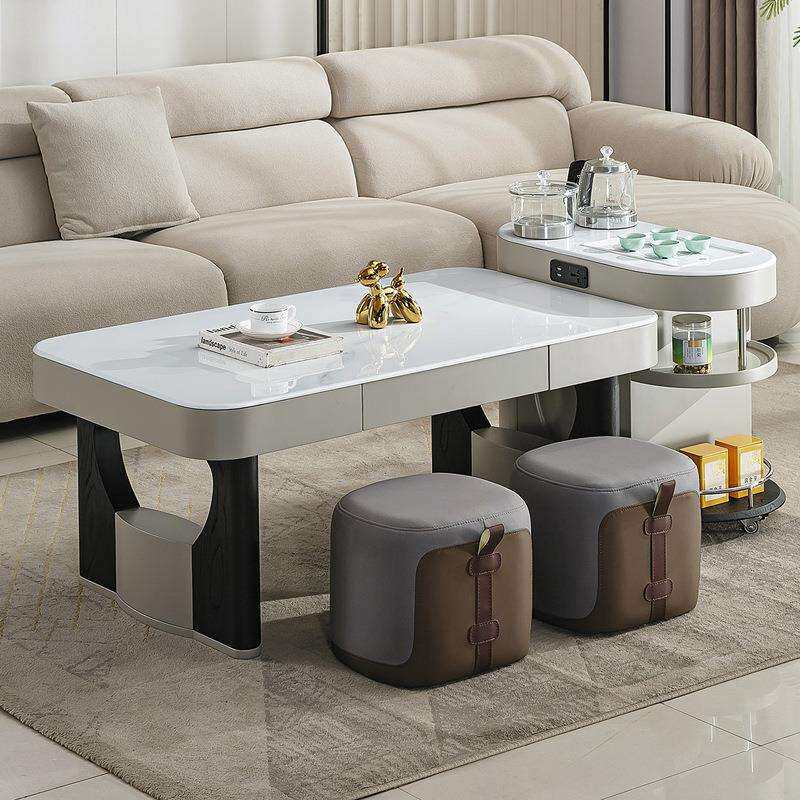 微晶石多功能茶几组合客厅家用轻奢智能上水泡茶茶桌两用一体收纳