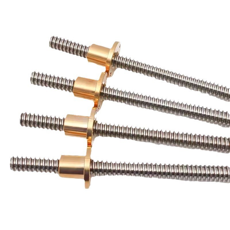 梯形丝杆螺母套装 多头 微小型左右旋丝杆 正反牙T型丝杆