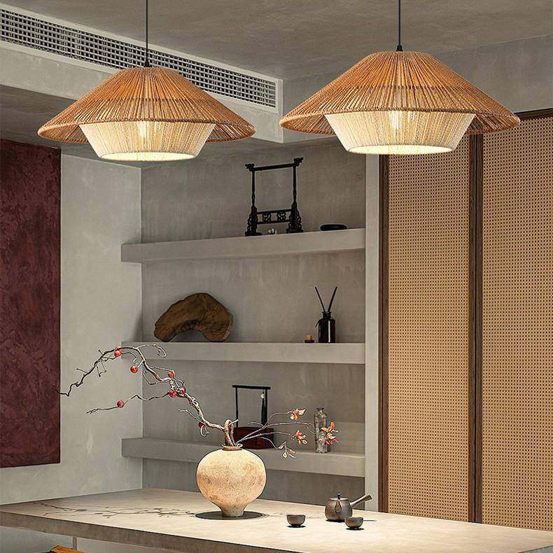 麻绳复古吊灯工业风铁艺餐厅酒吧服装烧烤店复古装饰店铺商用灯具