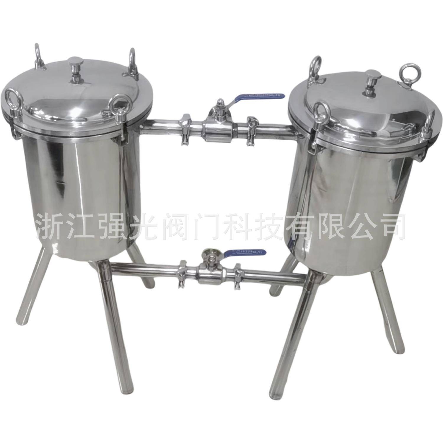 卫生级双桶过滤器，茶饮料、豆奶、花生奶、红茶、绿茶过滤器