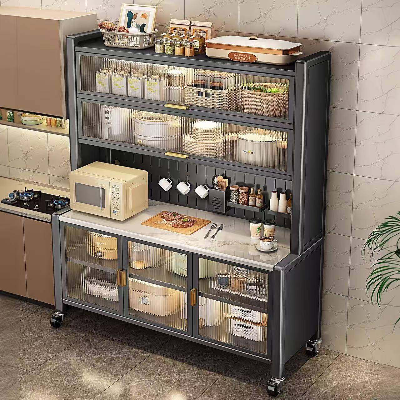 加厚岩板餐边柜厨房置物架落地多功能磁吸柜门可调层高岩板操作台,畜牧/养殖物资,畜牧/养殖器械,淘宝优惠券,粉丝福利购,淘宝优惠卷