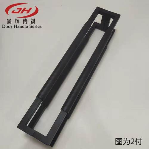 黑色双弯加厚不锈钢大门拉手有无门框玻璃门把手实木包厢门拉手