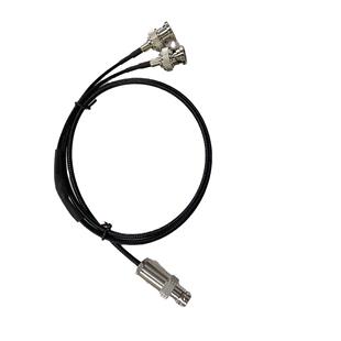 黑色三同轴Triaxial-RG316镀银低噪音BNC母转2两同轴BNC公测试线