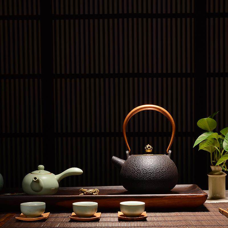 金京堂铸铁壶生铁壶煮茶壶烧水壶泡茶壶碳炉围炉电陶炉用煮水芳素