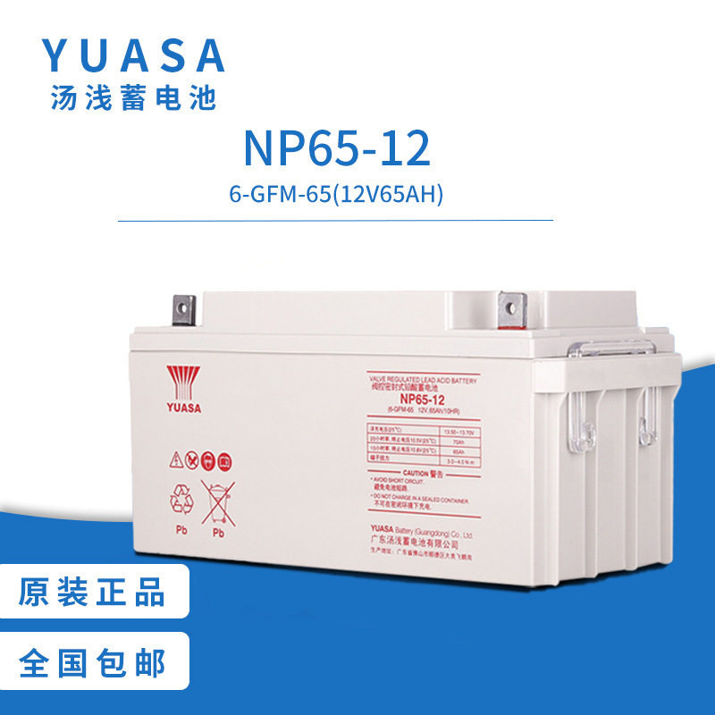 汤浅蓄电池12V65AH直流屏UPS电源NP65-12应急EPS太阳能铅酸蓄电池