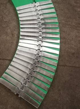 S812-K750型254宽转弯平顶链不锈钢平顶链板输送机直输侧弯